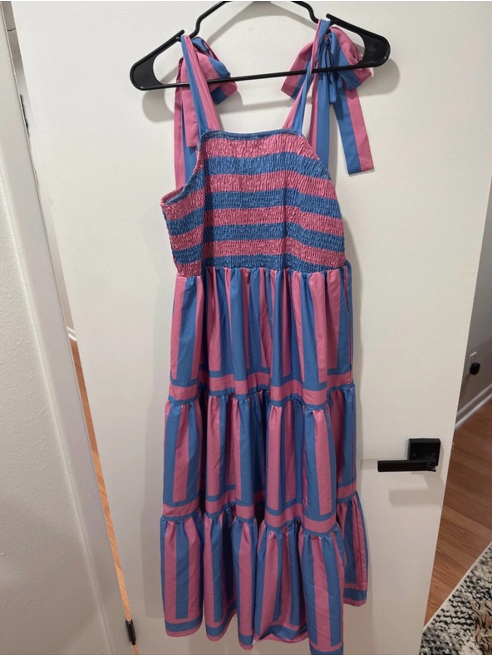 SHEIN Blue & Pink Striped Dress